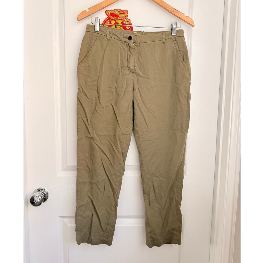 Etro Milano Green Taupe Casual Pants Size 40 Summer Spring‎ Lightweight